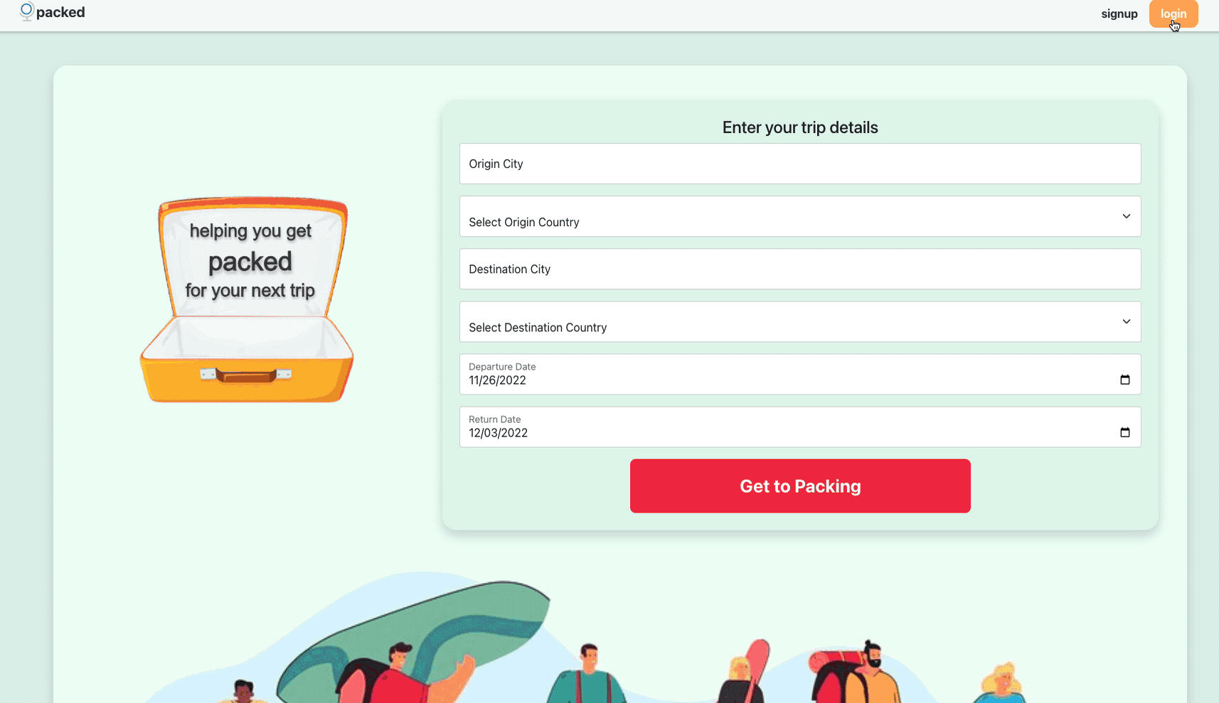 Packed (travel app)